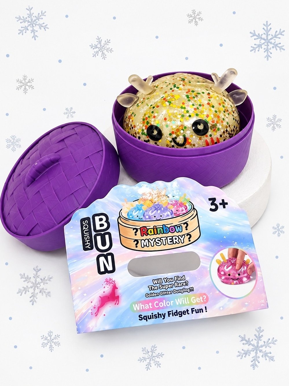 Mystery Reindeer Glitter Dumpling NIB